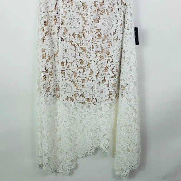 LULU'S One Wish White Lace Midi Dress Size Large NWT - Picture 8 of 14